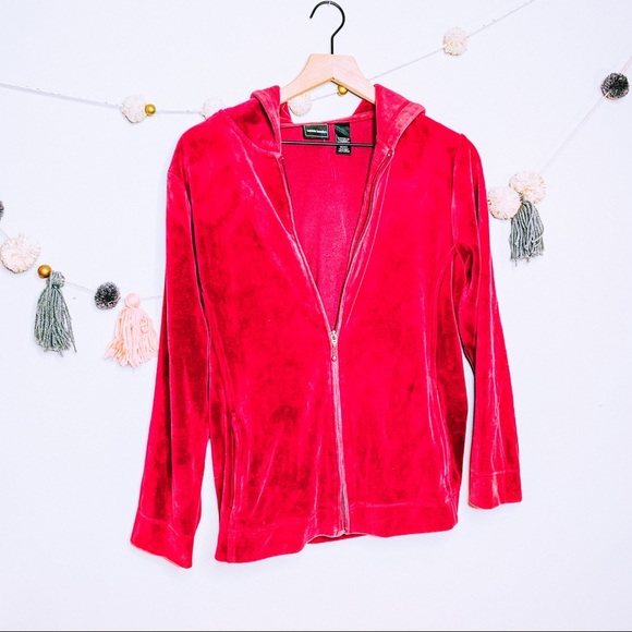 VINTAGE y2k preppy maroon velour sweatshirt zip up hoodie - Picture 3 of 11